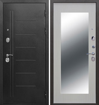 Входная дверь Троя MAXI Серебро Зеркало